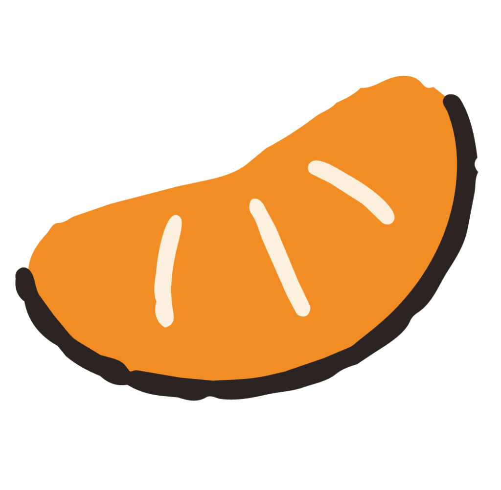 みかんのふさを描いた、みずみず