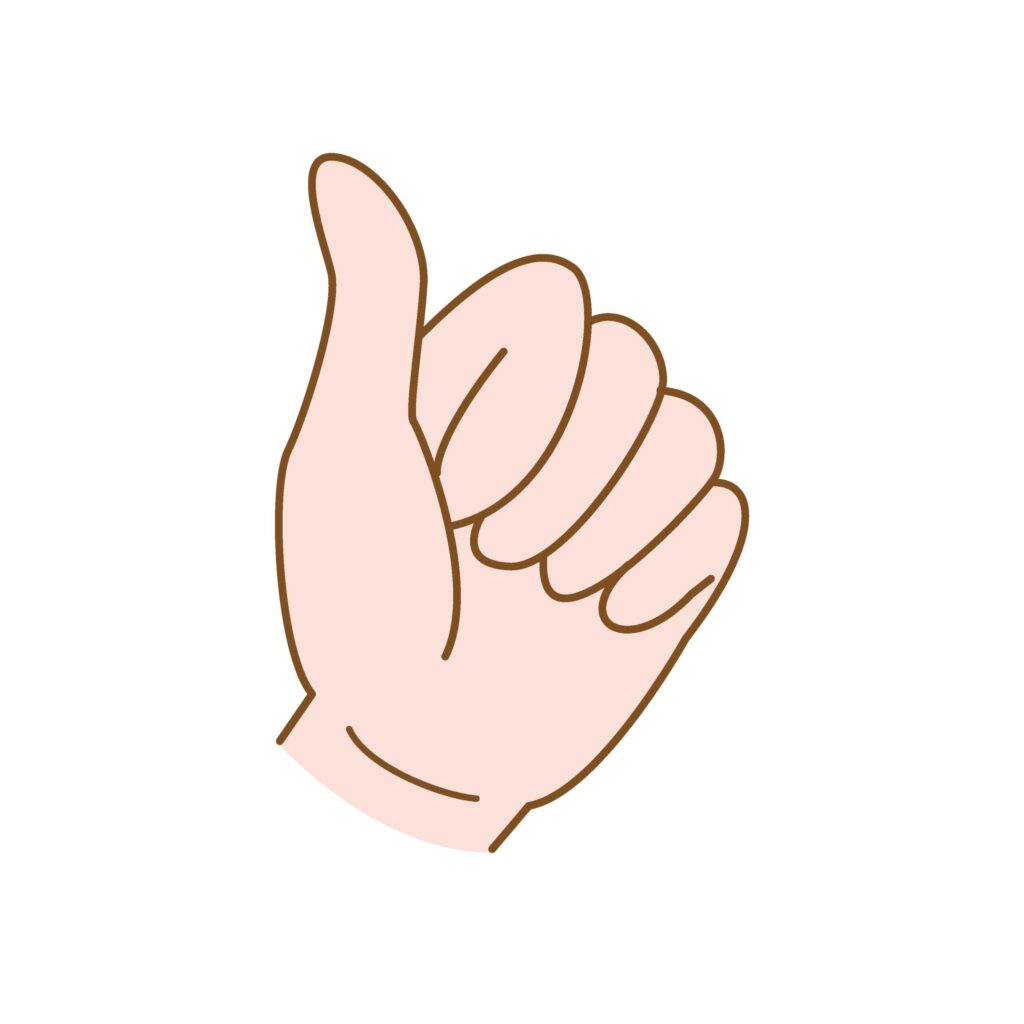 いろいろな手の動きのイラストで