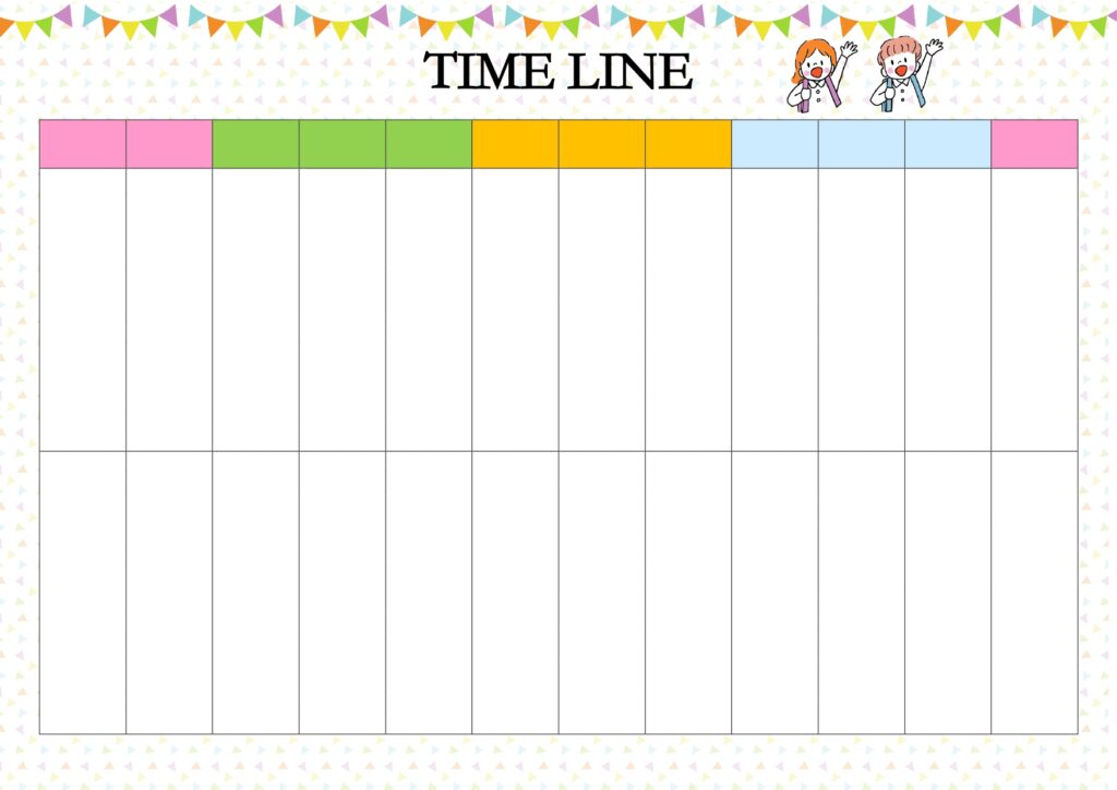 可愛いテンプレ スケジュール・予定 小学校