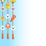 年賀状 2027年（丁未・未年）イラスト入り年賀状の素材 Word